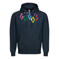 Navy the go go's müsïc Zipper Hoodie - linhVisuals