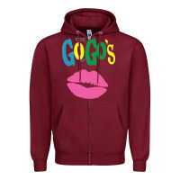 Burgundy the go go's müsïc Zipper Hoodie - linhVisuals