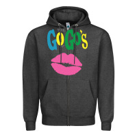 Charcoal Heather the go go's müsïc Zipper Hoodie - linhVisuals