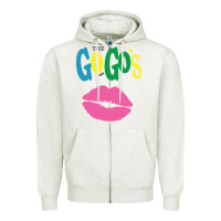 Oatmeal Heather the go go's müsïc Zipper Hoodie - linhVisuals