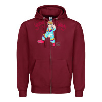 Burgundy yung gravy müsïc Zipper Hoodie - linhVisuals