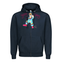 Navy yung gravy müsïc Zipper Hoodie - linhVisuals