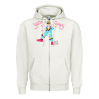 Oatmeal Heather yung gravy müsïc Zipper Hoodie - linhVisuals