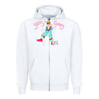 White yung gravy müsïc Zipper Hoodie - linhVisuals
