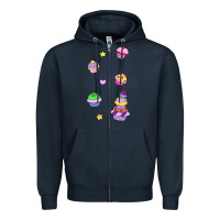 Navy cupcakes! Zipper Hoodie - linhVisuals
