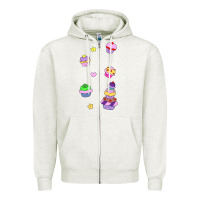 Oatmeal Heather cupcakes! Zipper Hoodie - linhVisuals