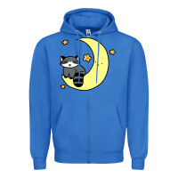 True Royal crescent moon raccoon Zipper Hoodie - linhVisuals