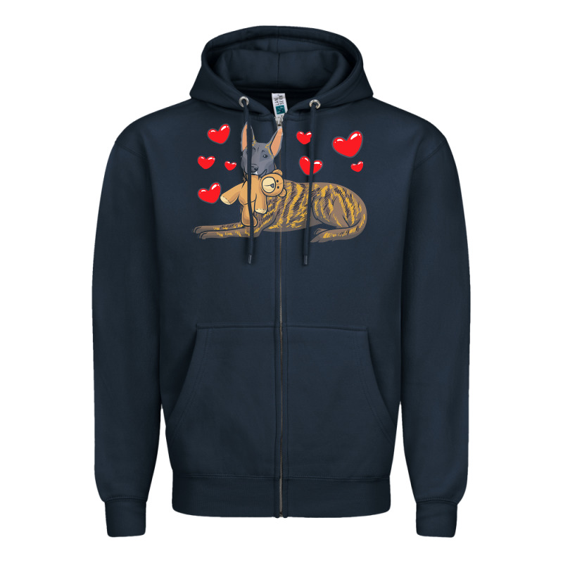 Dutch Shepherd Dog T  Shirt Dutch Shepherd Dog With Stuffed Animal And Zipper Hoodie by linhVisuals | Teevron