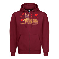 Burgundy dutch shepherd dog t  shirt dutch shepherd dog with stuffed animal and Zipper Hoodie - linhVisuals