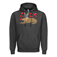 Charcoal Heather dutch shepherd dog t  shirt dutch shepherd dog with stuffed animal and Zipper Hoodie - linhVisuals