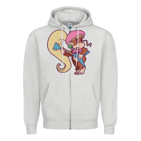 Dove Grey cute guitarist dixie kong Zipper Hoodie - linhVisuals