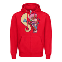 Red cute guitarist dixie kong Zipper Hoodie - linhVisuals