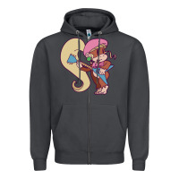 Smoke cute guitarist dixie kong Zipper Hoodie - linhVisuals