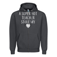 Smoke funny a super hot teacher stole my heart unisex t shirt Zipper Hoodie - linhVisuals