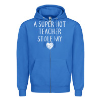True Royal funny a super hot teacher stole my heart unisex t shirt Zipper Hoodie - linhVisuals