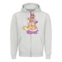 Dove Grey cute turtle stack Zipper Hoodie - linhVisuals