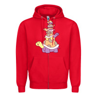 Cute Turtle Stack Zipper Hoodie | Teevron