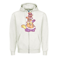 Oatmeal Heather cute turtle stack Zipper Hoodie - linhVisuals