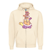 Sandshell cute turtle stack Zipper Hoodie - linhVisuals