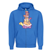 True Royal cute turtle stack Zipper Hoodie - linhVisuals
