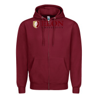 Burgundy ELON UNIVERSITY Zipper Hoodie - linhVisuals