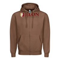 Chestnut ELON UNIVERSITY Zipper Hoodie - linhVisuals