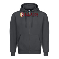 Smoke ELON UNIVERSITY Zipper Hoodie - linhVisuals