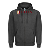 Charcoal Heather ELON UNIVERSITY Zipper Hoodie - linhVisuals