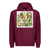 Burgundy you're my lucky charm artiststas filigran Premium Hoodie - Artiststas