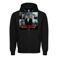 Black Mission Impossible Zipper Hoodie - linhVisuals