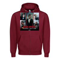 Burgundy Mission Impossible Zipper Hoodie - linhVisuals