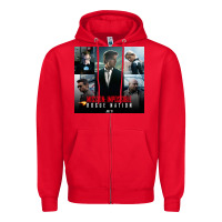 Red Mission Impossible Zipper Hoodie - linhVisuals
