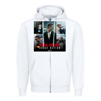 White Mission Impossible Zipper Hoodie - linhVisuals