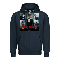 Navy Mission Impossible Zipper Hoodie - linhVisuals