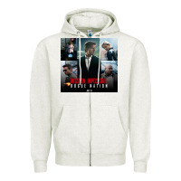 Oatmeal Heather Mission Impossible Zipper Hoodie - linhVisuals