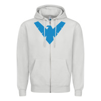 Dove Grey nightwing Zipper Hoodie - linhVisuals