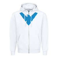 White nightwing Zipper Hoodie - linhVisuals