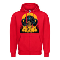 Red PRIMUS Zipper Hoodie - linhVisuals