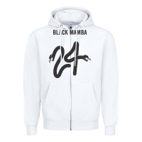 White #black #mamba #24 Zipper Hoodie - linhVisuals