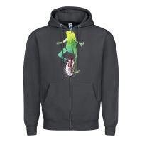 Dat Boi Watercolor Unicycle Frog Zipper Hoodie | Teevron
