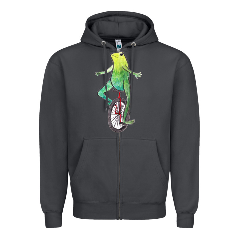 Dat Boi Watercolor Unicycle Frog Zipper Hoodie by linhVisuals | Teevron