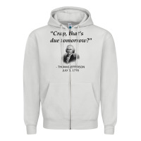 Dove Grey funny thomas jefferson usa history teacher student gift t shirt Zipper Hoodie - linhVisuals