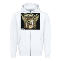 White Blackberry Smoke Zipper Hoodie - linhVisuals
