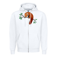 White red panda sleeping Zipper Hoodie - linhVisuals