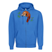 True Royal red panda sleeping Zipper Hoodie - linhVisuals