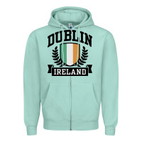Seafoam dublin ireland Zipper Hoodie - linhVisuals