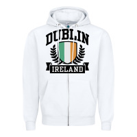 Dublin Ireland Zipper Hoodie | Teevron
