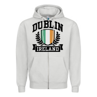 Dove Grey dublin ireland Zipper Hoodie - linhVisuals