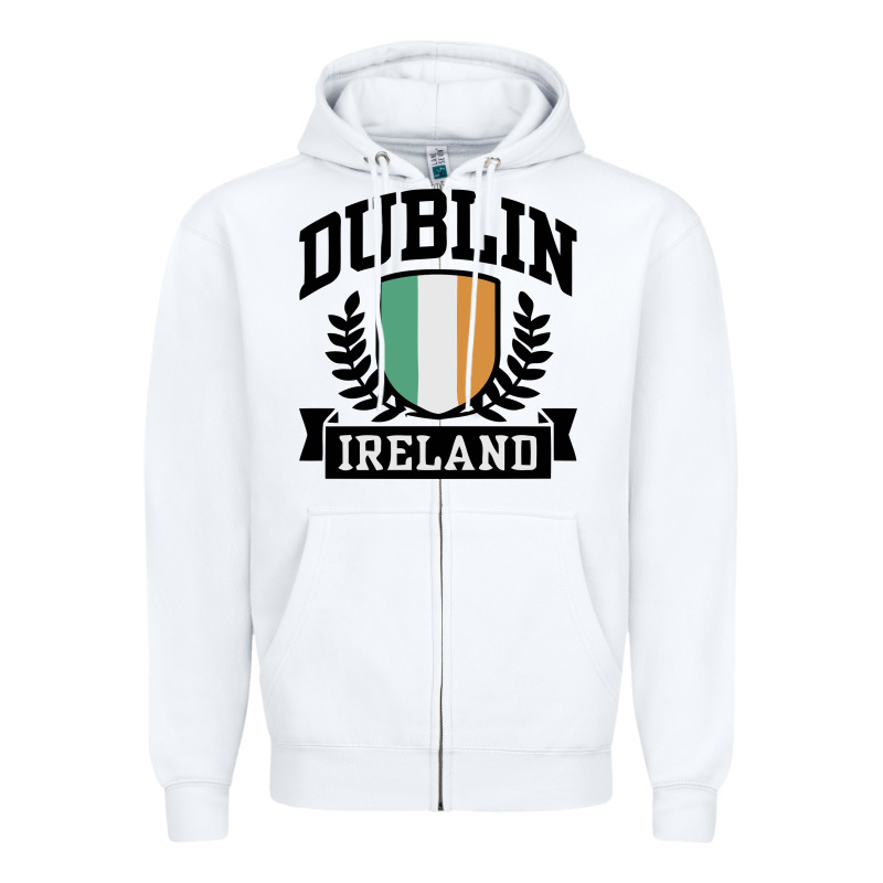 Dublin Ireland Zipper Hoodie by linhVisuals | Teevron