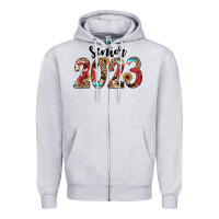 Heather Grey senior 2023 western Zipper Hoodie - JahusDesignShop